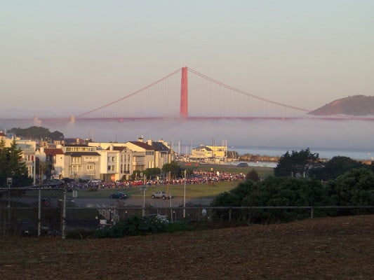 Runners in the distance at the Nike Women's Marathon & Half San Francisco. (Photo by Burt/flickr)