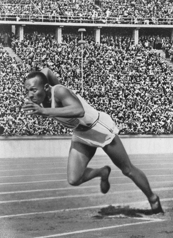 Jesse Owens at the 1936 Olympic Games in Berlin. (Wikimedia)