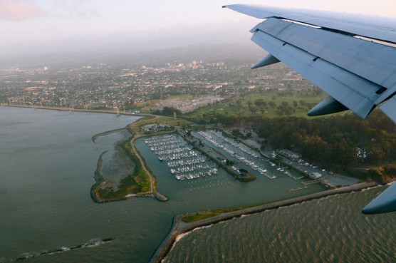 Aerial view of the Coyote Point Yacht Harbor in Burlingame, California. (Photo by Sharon Hahn Darlin/flickr)