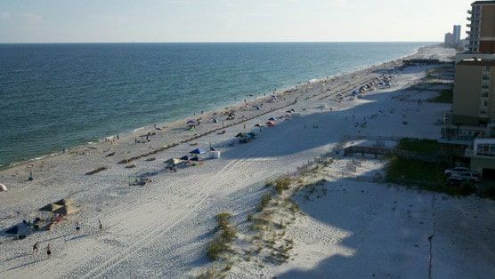 The beach at Gulf Shores, Alabama, in 2011. (Photo by Charles Hutchinson/flickr)