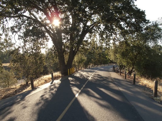 A stretch of the American River Parkway trail in Rancho Cordova, California. (Photo by Robert Couse-Baker/flickr)