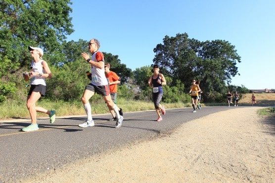 Runners on the course at the American River Parkway race. (Photo courtesy American River Parkway Half Marathon)