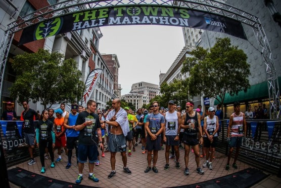 The starting line at The Town's Half Marathon. (Photo courtesy RaceForce)