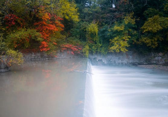 The Bonnie Park waterfall in Mill Stream Run Reservation near Strongsville, Ohio. (Photo by Erik Drost/flickr)
