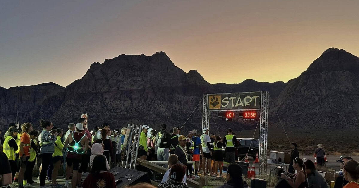 twilight red rock evening half marathon in nevada