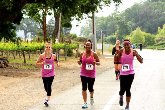 Runners on the course at the 2015 Napa Valley Silverado Half Marathon. (Courtesy Enviro Sports)