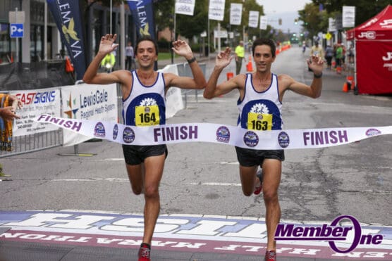 Runners in the Salem Half Marathon in Salem, Virginia.