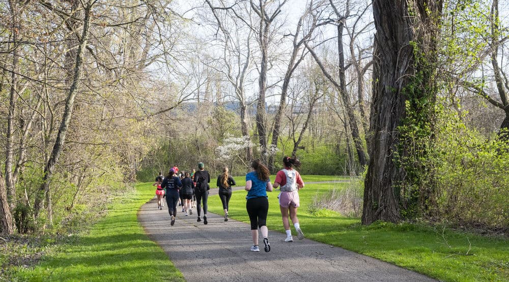 runners in the Towpath Half Marathon