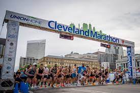 Cleveland Marathon starting line.
