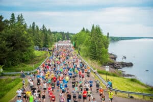 Grandma's Marathon starting line in Duluth, MN