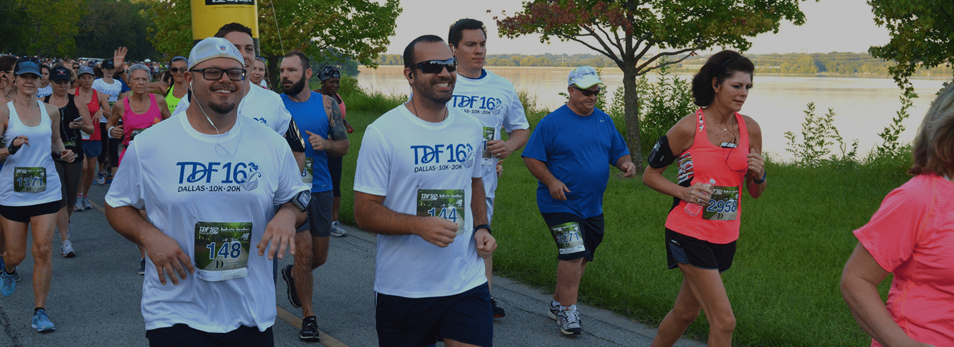Runners along the Tour des Fleurs Half marathon course.