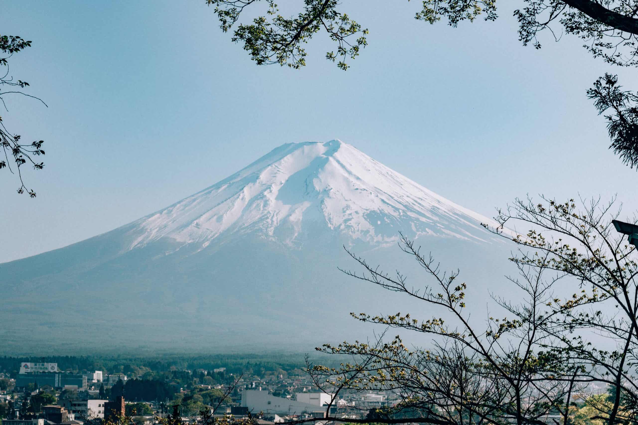 Mt. Fuji, a popular destination for running vacations in Japan.