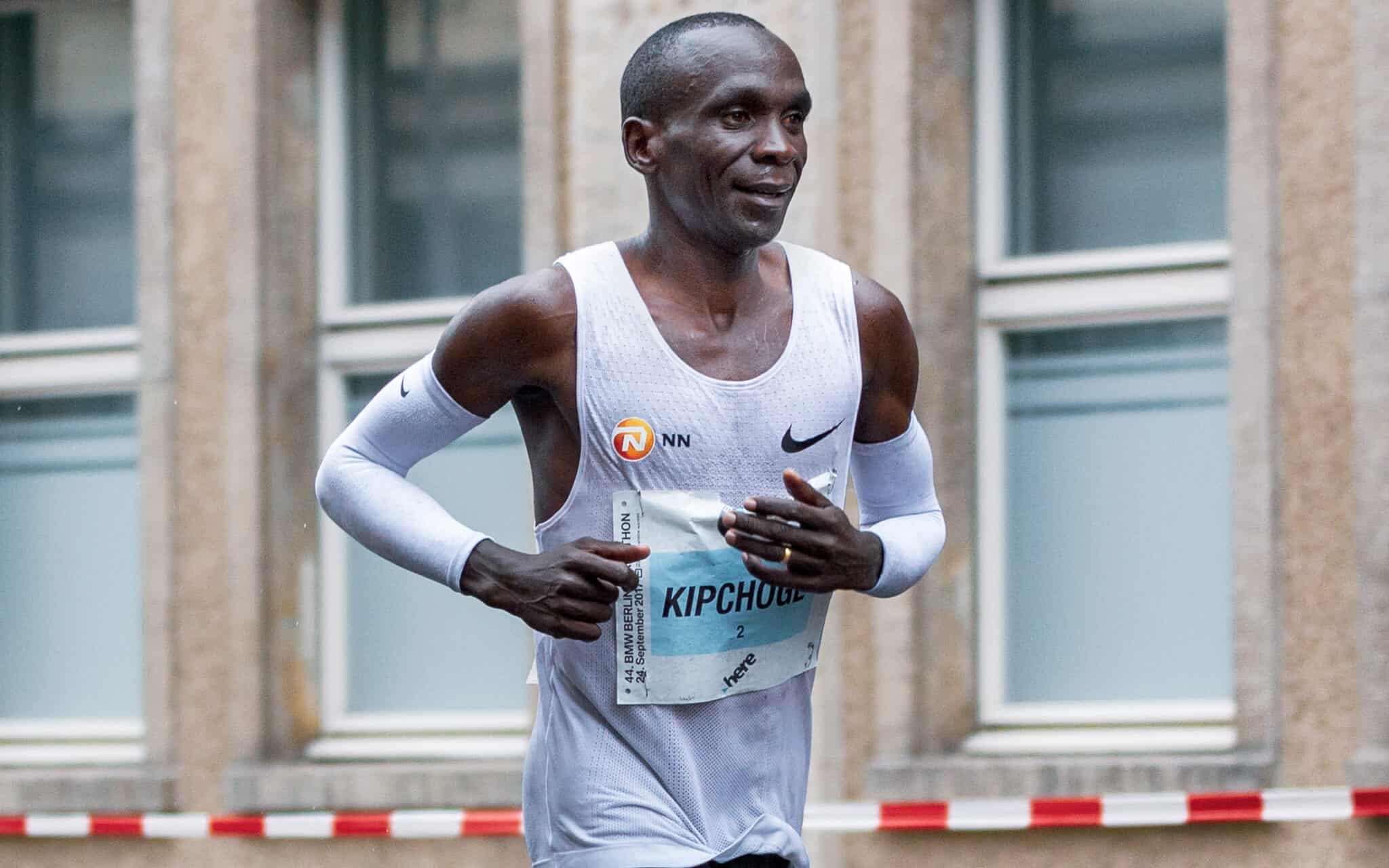 Eliud Kipchoge, distance runner, has the long distance runner's body.
