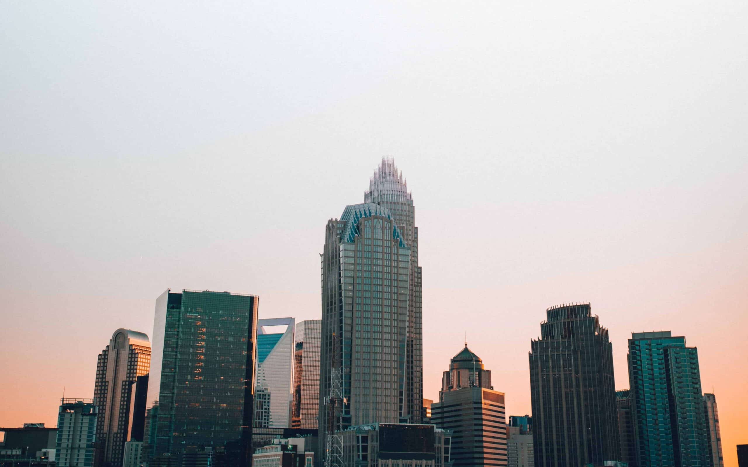 The dawn of the Charlotte skyline.