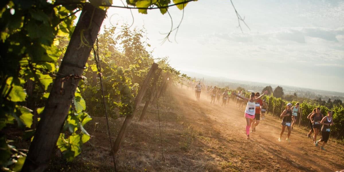 runners in the Fueled by Fine Wine Half Marathon