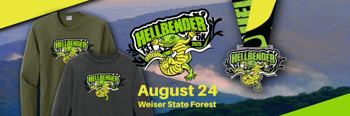 Hellbender Half Marathon & 5K banner