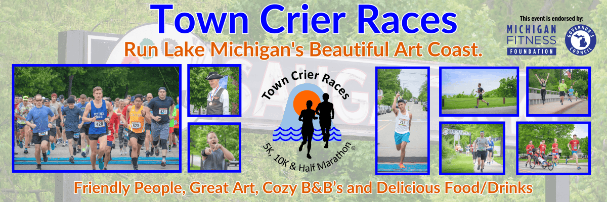Town Crier Races Half Marathon 10K & 5K in Saugatuck, MI experience and scenery