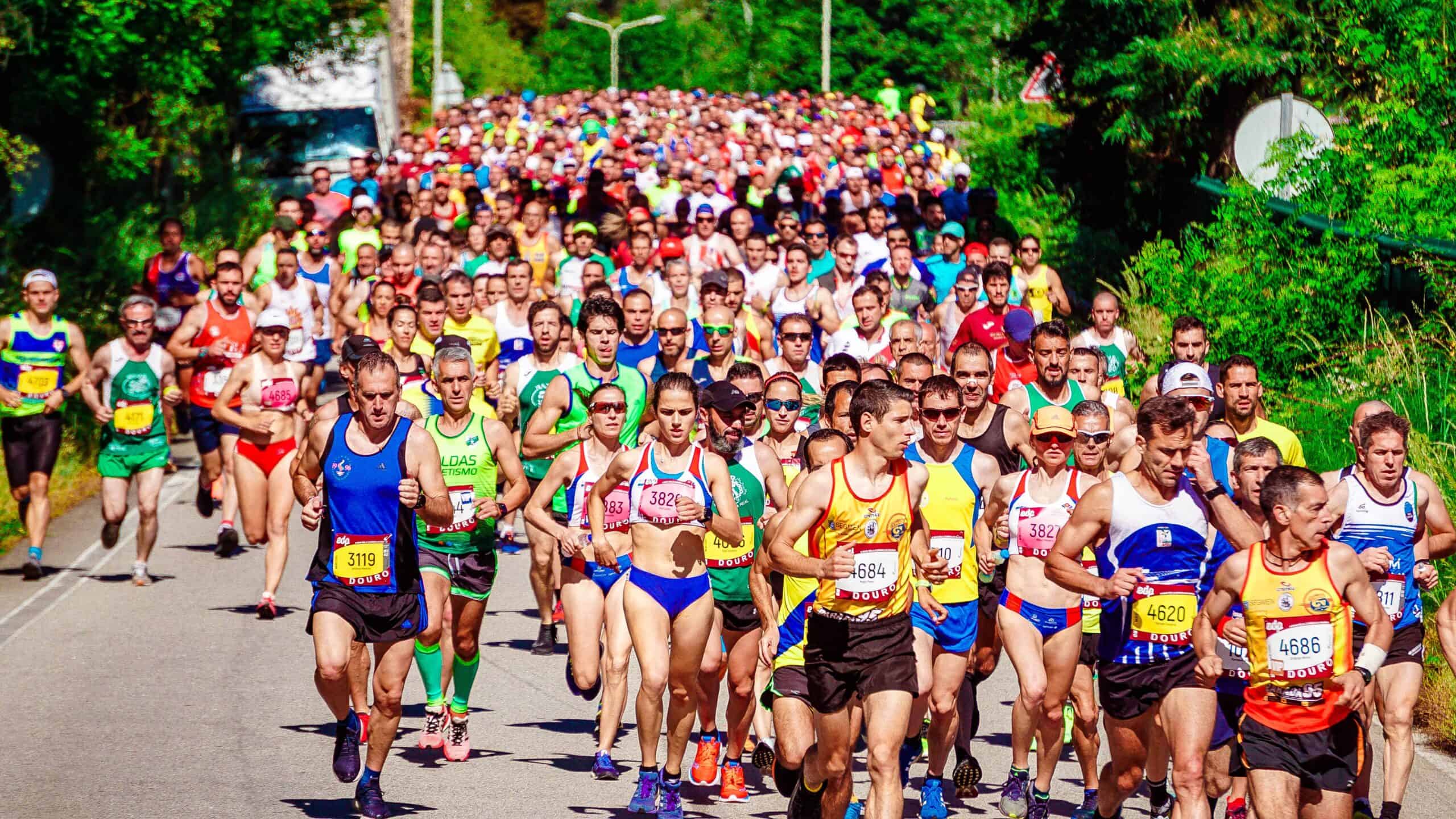 Hundreds of runners compete on a 3 hour marathon pace to qualify for Boston every year.