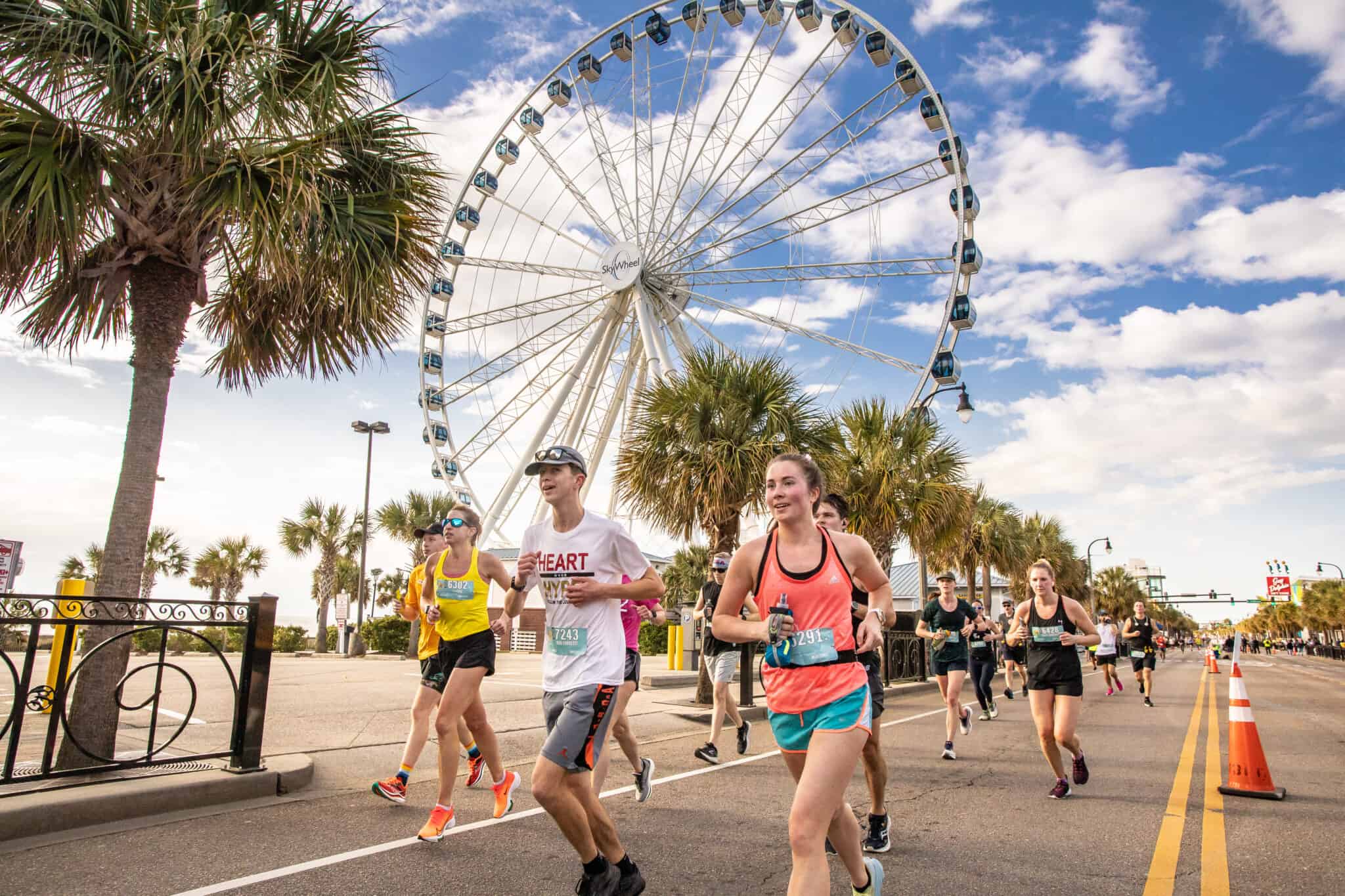 The Myrtle Beach Marathon a best spring half marathon in South Carolina.