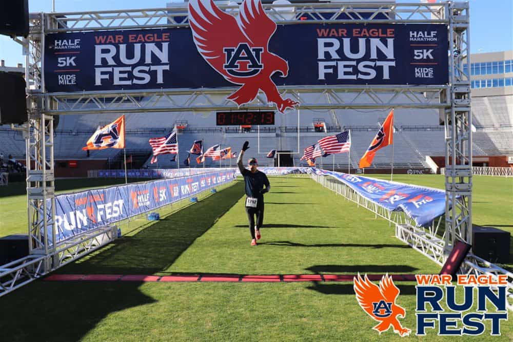 War Eagle Run Fest finish line