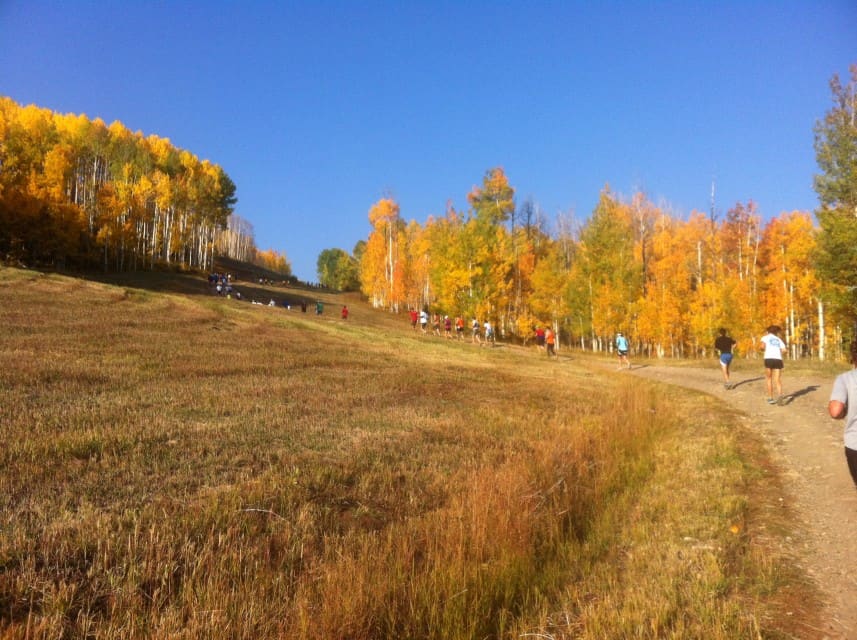 Golden Leaf Half Marathon course in Aspen, CO