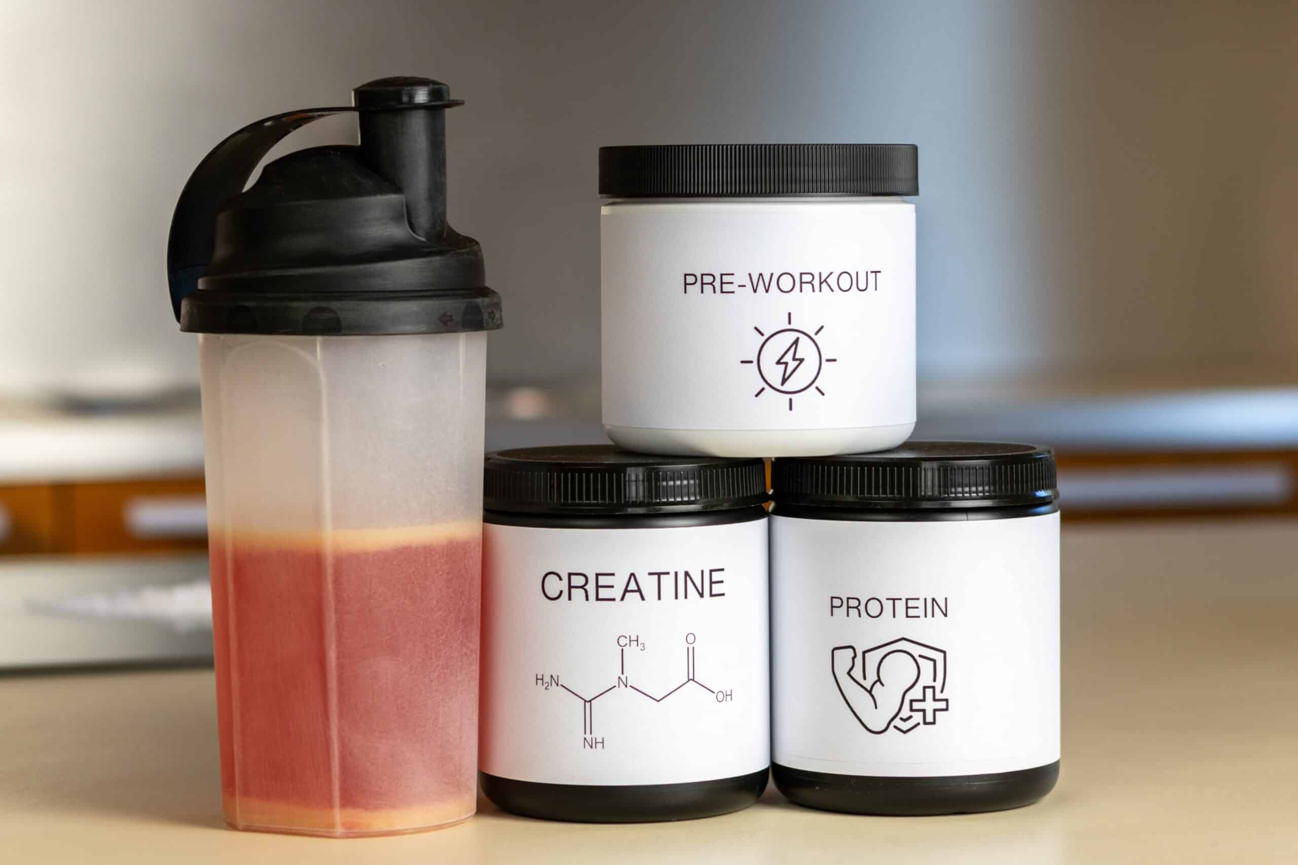 Pre-workout, protein, and creatine for runners.