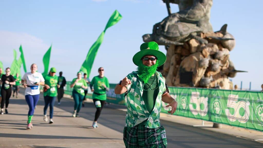 runners at the Yuengling Shamrock Half Marathon