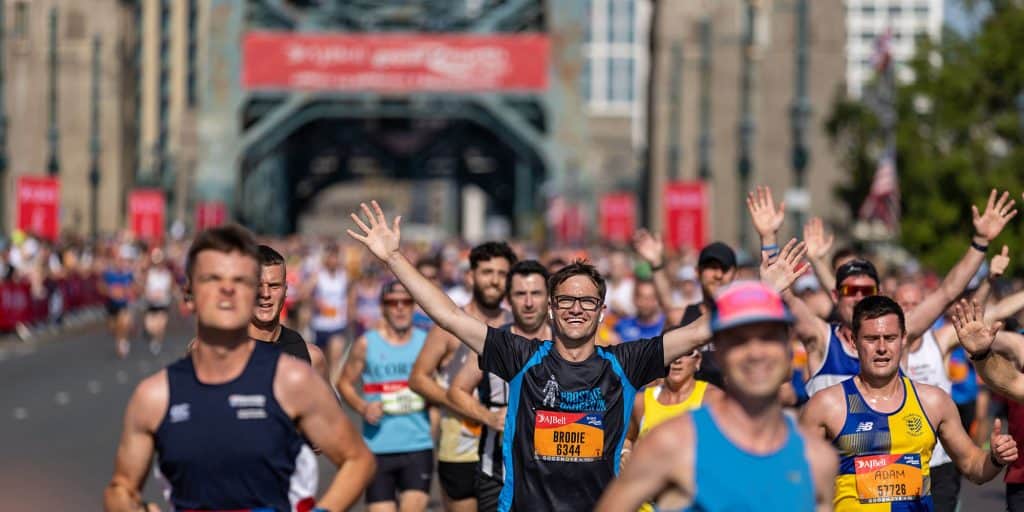 Great North Run, the largest half marathon by race participants in Europe.