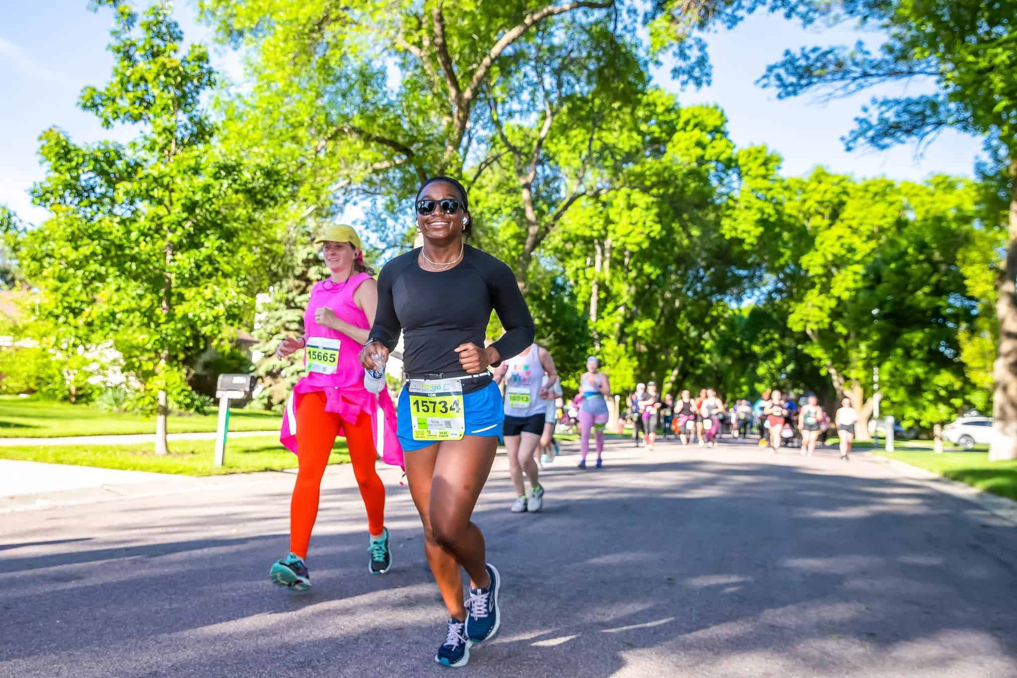 Runners at the Fargo Half Marathon