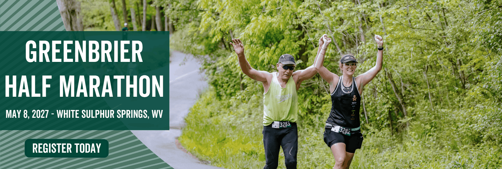 Greenbrier Half Marathon 10k & 5k in White Sulphur Springs, WV scenery and experience