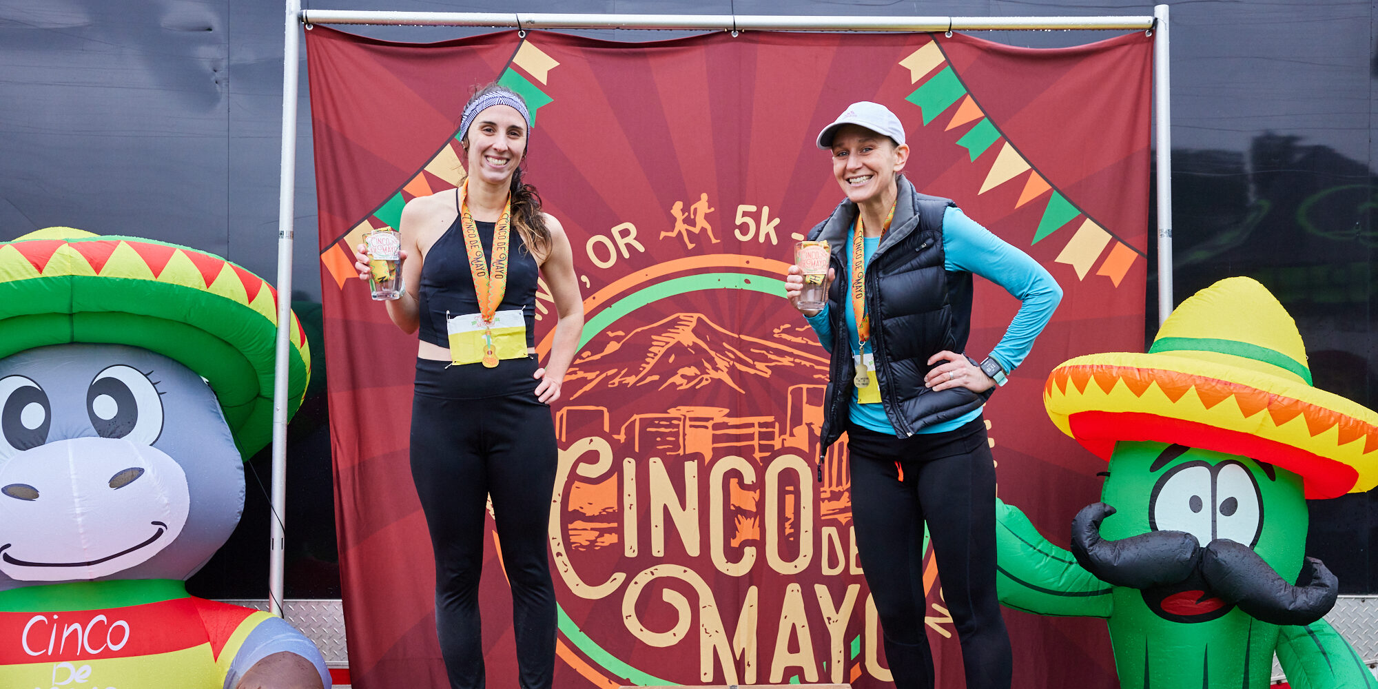 Runners in the Cinco de Mayo half marathon race in Portland