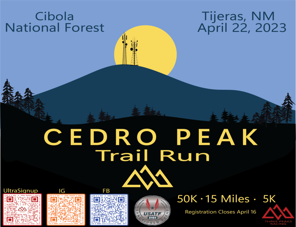 Cedro Peak 50k Marathon & Half Marathon logo
