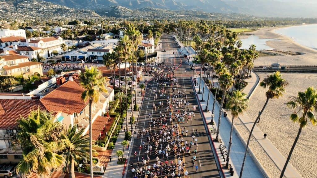 Runners in The Santa Barbara Half marathon, one of the fastest growing half marathons in the U.S.