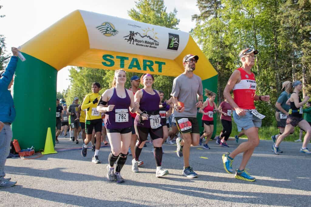 runners in the Anchorage Mayor’s Half Marathon