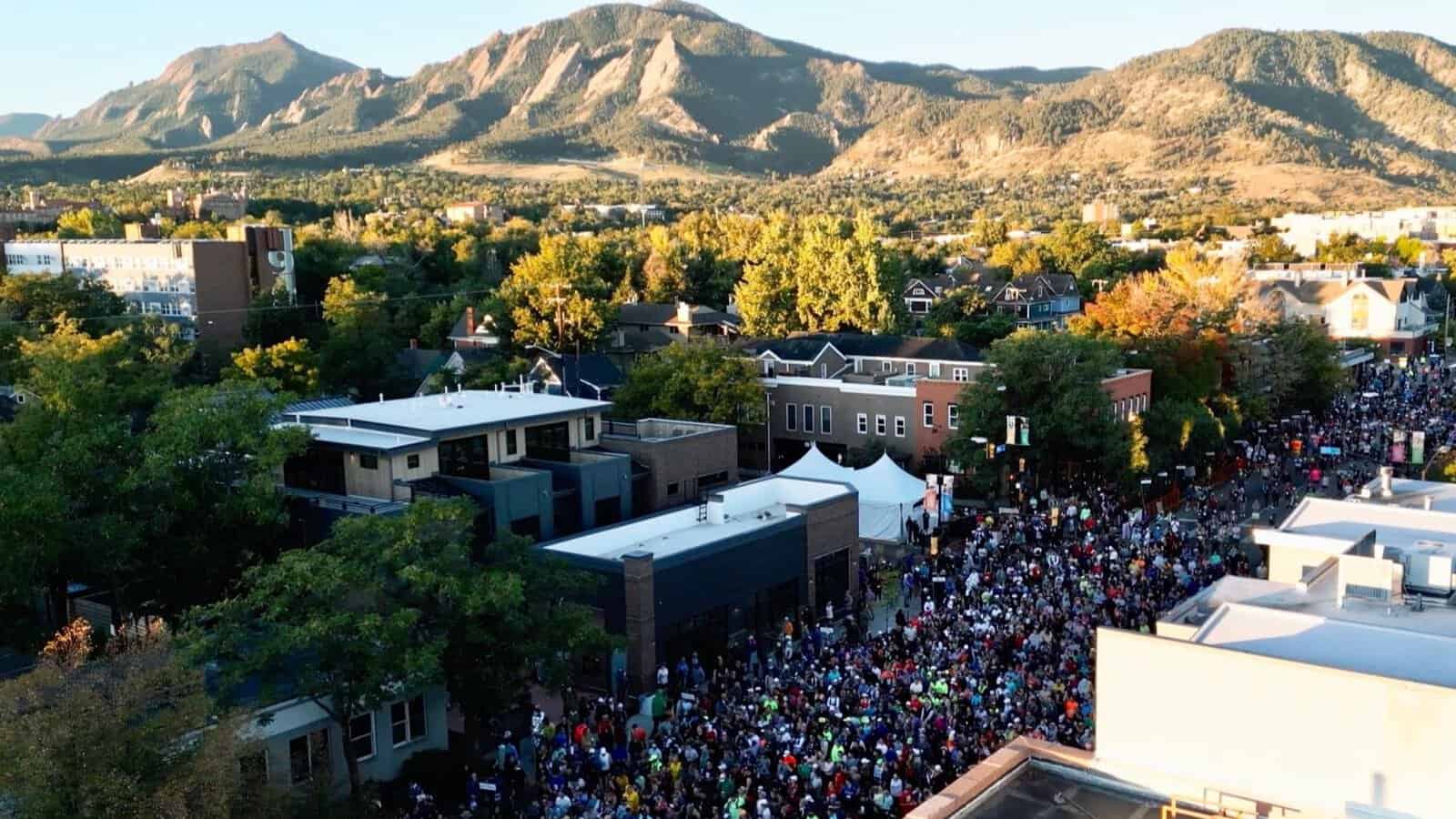 Runners in The Boulderthon of the fastest growing half marathons in the U.S.