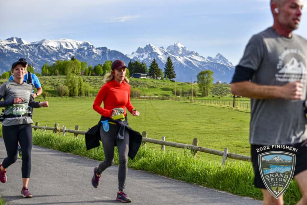 runners in the Grand Teton Half Marathon 
