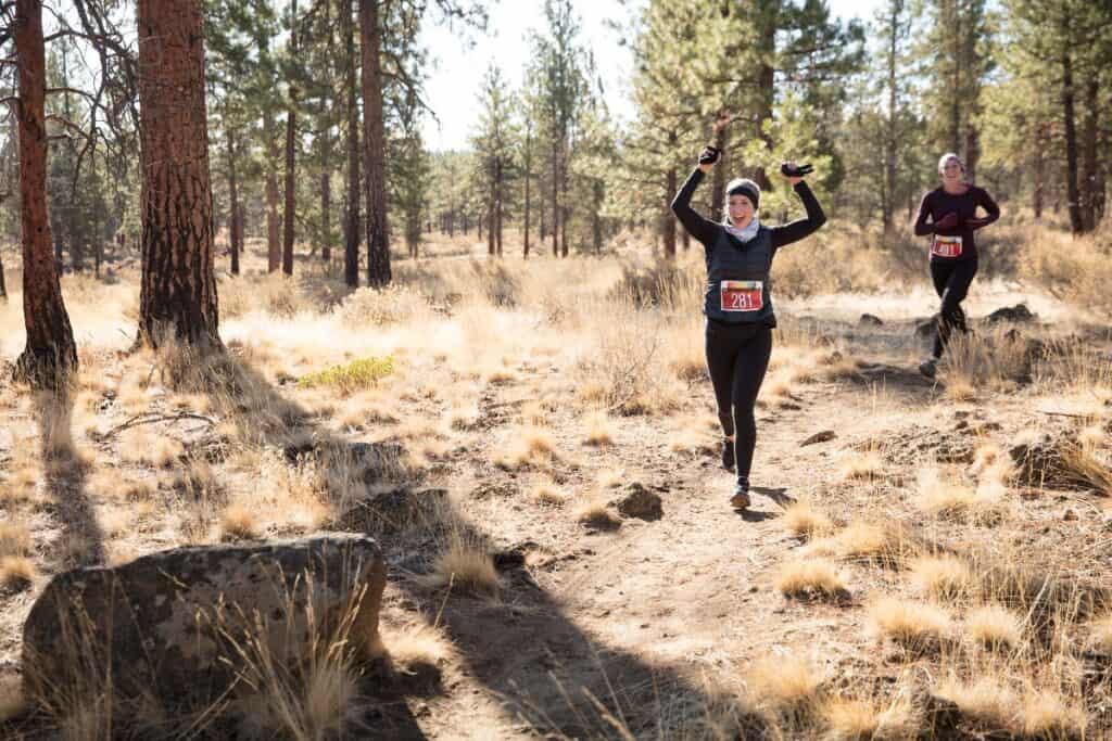 Happy Girls Sisters Run Half Marathon