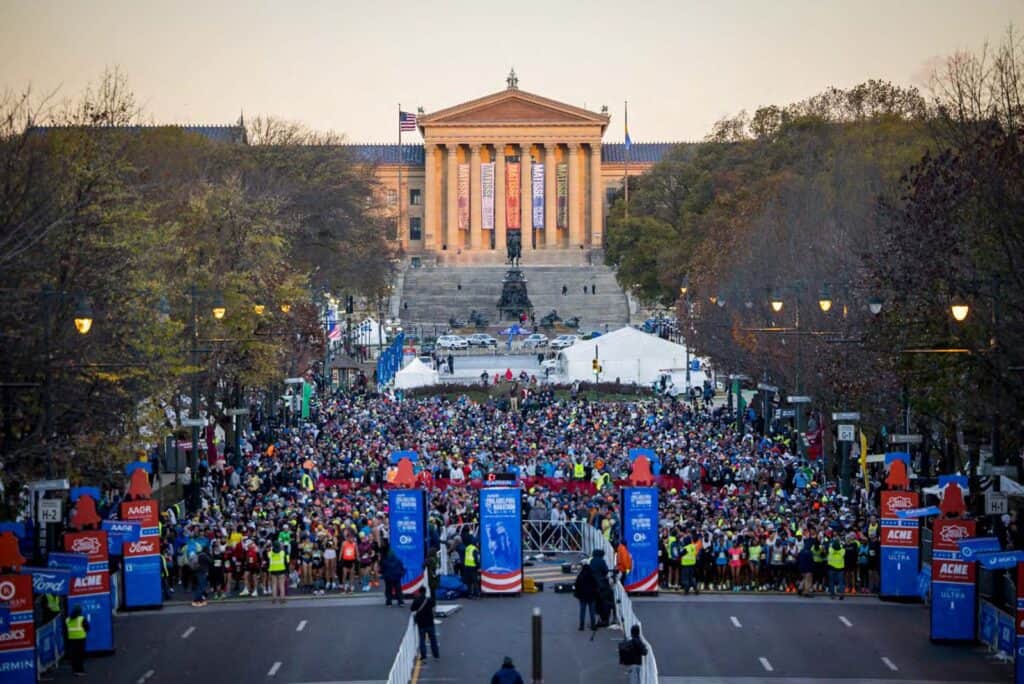 Philadelphia Marathon finish line
