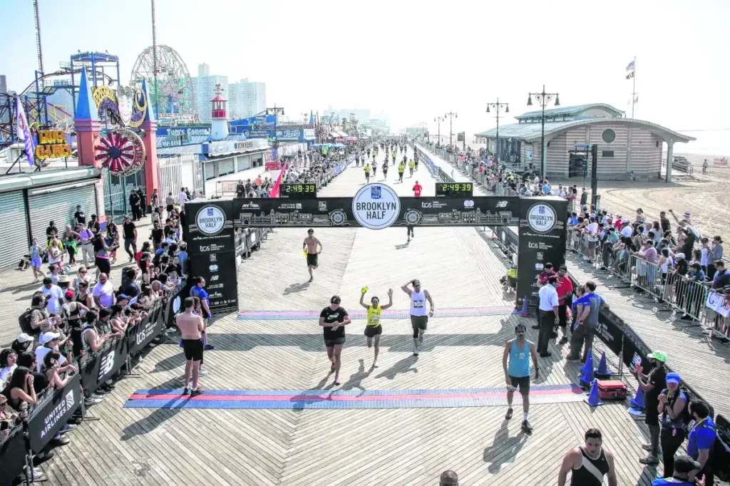 RBC Brooklyn Half Marathon finish line coney island