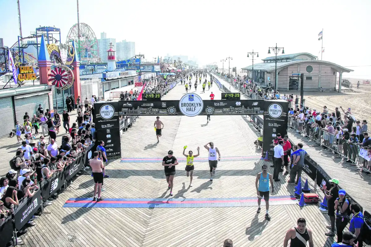 RBC Brooklyn Half Marathon finish line coney island