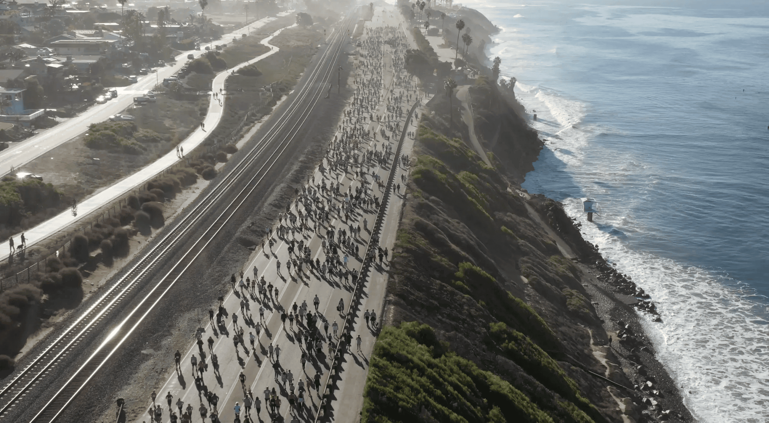 Moonlight Beach Half Marathon in Encinitas, CA scenery