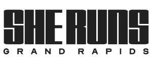 SHE RUNS Grand Rapids logo