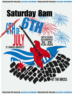 The ROCKIN' RIVERFEST 5k, 10K, Half Marathon & Fun Run Logo