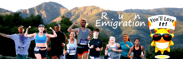 Run Emigration 10 Miler - Half Marathon logo