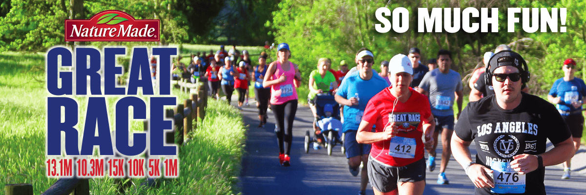 40th Nature Made Great Race Half Marathon, 10K, 5K, 10M Triple Challenge banner