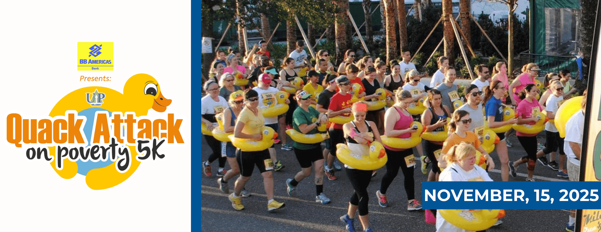 Quack Attack on Poverty 5K banner