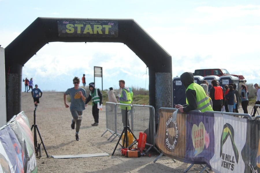 Antelope Causeway Half Marathon in Syracuse, UT scenery and experience